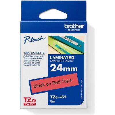 Brother Nastro di marcatura, Tze-451 (2.40 cm, Nero, Rosso) Brother Nastro di marcatura, Tze-451 (2.40 cm, Nero, Rosso)