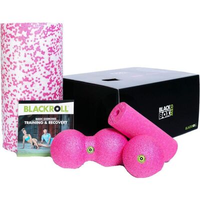 Blackroll, Rullo miofasciale + Pallina da massaggio, Scatola nera Med Set (8 cm) Blackroll, Rullo miofasciale + Pallina da massaggio, Scatola nera Med Set (8 cm)
