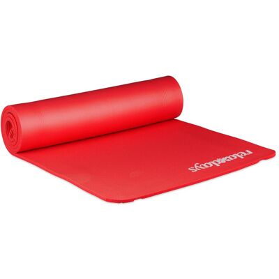 Tappetino Yoga Relaxdays - 60x180cm, 1cm, Rosso - Tappeto Yoga Tappetino Yoga Relaxdays - 60x180cm, 1cm, Rosso - Tappeto Yoga