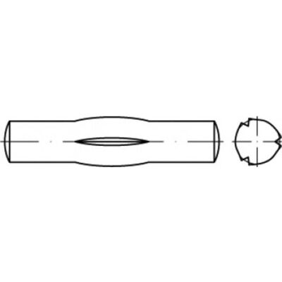 TOOLCRAFT TO-5438094 Perno - Acciaio, 5 mm, Confezione da 100, Scanalato al centro TOOLCRAFT TO-5438094 Perno - Acciaio, 5 mm, Confezione da 100, Scanalato al centro