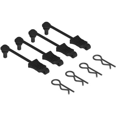 Arrma AR390165 - Ritenitori Clip del Corpo RC Scala 1/10 Nero - Ricambi per Auto RC Arrma AR390165 - Ritenitori Clip del Corpo RC Scala 1/10 Nero - Ricambi per Auto RC