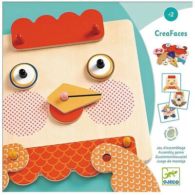 Djeco CreaFaces Gioco Educativo in Legno per Bambini Djeco CreaFaces Gioco Educativo in Legno per Bambini