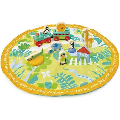 Figurine in Legno Tender Leaf e Tappeto Safari - Toy Figurines and Play Mat Figurine in Legno Tender Leaf e Tappeto Safari - Toy Figurines and Play Mat