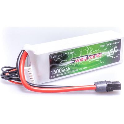 Swaytronic 6S 22.2V 1500mAh 45C/90C XT60 (1500 mAh, 22.20 V) Swaytronic 6S 22.2V 1500mAh 45C/90C XT60 (1500 mAh, 22.20 V)