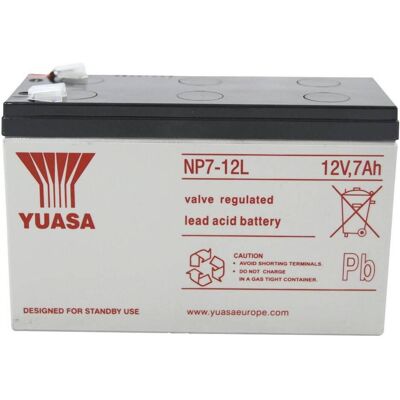 Batteria Yuasa NP7-12 L - Senza manutenzione, AGM, 12V 7Ah Batteria Yuasa NP7-12 L - Senza manutenzione, AGM, 12V 7Ah