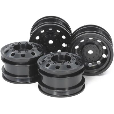 Tamiya On Road Racing Truck Wheels nero (2+2) Tamiya On Road Racing Truck Wheels nero (2+2)