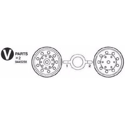 Tamiya V-Parts Cerchi Mercedes 1838 Tamiya V-Parts Cerchi Mercedes 1838