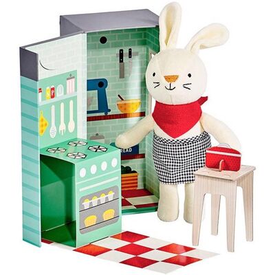Petit Collage - Rubie Rabbit Kitchen - Set in peluche Petit Collage - Rubie Rabbit Kitchen - Set in peluche