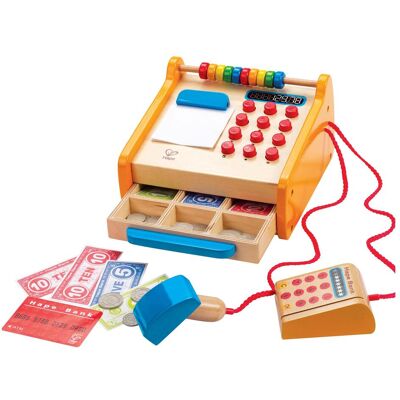 Hape, Accessori supermercato giocattolo, Registratore di cassa con scanner Hape, Accessori supermercato giocattolo, Registratore di cassa con scanner