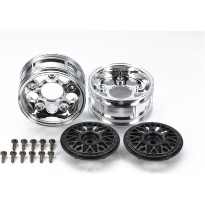 Tamiya Ruote a rete 2 pezzi nero (2x) Tamiya Ruote a rete 2 pezzi nero (2x)