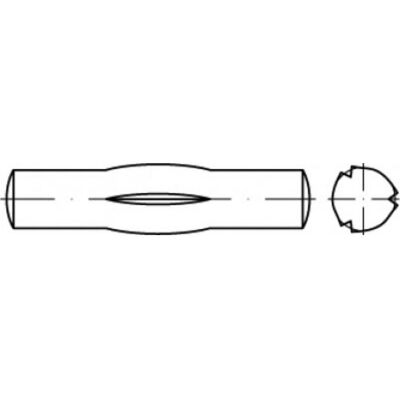 Perno in acciaio TOOLCRAFT TO-5438037 - 4mm con scanalatura centrale 100 pezzi Perno in acciaio TOOLCRAFT TO-5438037 - 4mm con scanalatura centrale 100 pezzi