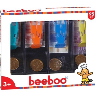 Beeboo, Accessori supermercato giocattolo, Euro denaro con scatola Beeboo, Accessori supermercato giocattolo, Euro denaro con scatola