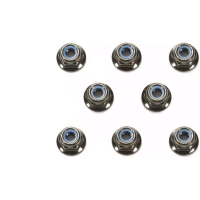 TAMIYA - 54642 4mm Flange Lock Nuts - Nero - Dadi ruota TAMIYA - 54642 4mm Flange Lock Nuts - Nero - Dadi ruota