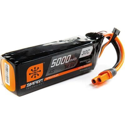 Spektrum Pacchetto LiPo 5000mAh 4S 14.8V Smart 30C IC5 (5000 mAh, 14.80 V) Spektrum Pacchetto LiPo 5000mAh 4S 14.8V Smart 30C IC5 (5000 mAh, 14.80 V)