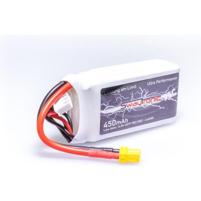 Swaytronic Sway-FPV 4S 14,8V 450mAh 75C/150C XT30 (450 mAh, 14.80 V) Swaytronic Sway-FPV 4S 14,8V 450mAh 75C/150C XT30 (450 mAh, 14.80 V)