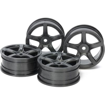 Cerchi Tamiya 24,6mm Neri - Auto RC da Corsa/Drift Cerchi Tamiya 24,6mm Neri - Auto RC da Corsa/Drift