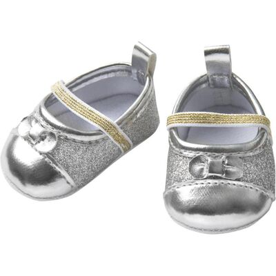 Heless Ballerine argento Gr.38-45cm Ballerine glitter, 1 paio, cinturino al tallone, da 3 anni Heless Ballerine argento Gr.38-45cm Ballerine glitter, 1 paio, cinturino al tallone, da 3 anni