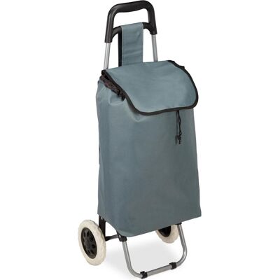 Relaxdays, Borsa + Trolley da spesa, Carrello Pieghevole per la Spesa, Trolley, Grigio Relaxdays, Borsa + Trolley da spesa, Carrello Pieghevole per la Spesa, Trolley, Grigio