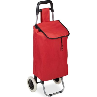 Relaxdays, Borsa + Trolley da spesa, Carrello della spesa, Rosso Relaxdays, Borsa + Trolley da spesa, Carrello della spesa, Rosso