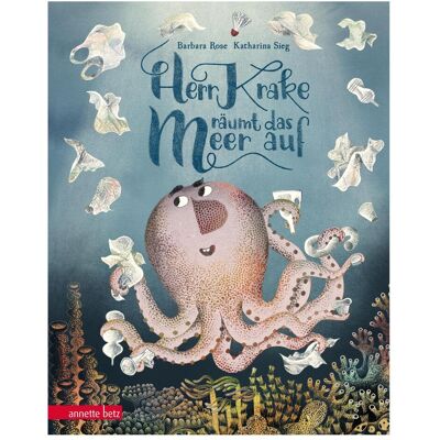Ueberreuter Herr Krake räumt das Meer auf, Libro per bambini di Rosa Barbara Ueberreuter Herr Krake räumt das Meer auf, Libro per bambini di Rosa Barbara