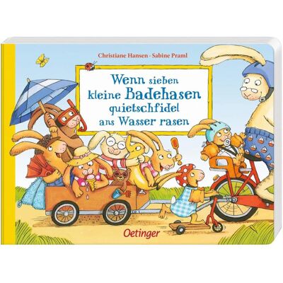Oetinger Sieben Badehasen ans Wasser rasen, Libro per bambini di Praml Sabina Oetinger Sieben Badehasen ans Wasser rasen, Libro per bambini di Praml Sabina