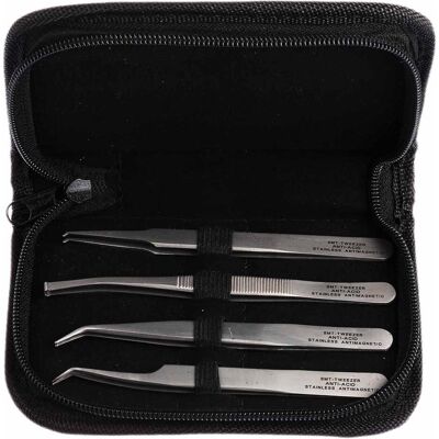 RS PRO, Pinzette, Corredo pinzette SMT 120mm 4 pezzi RS PRO, Pinzette, Corredo pinzette SMT 120mm 4 pezzi