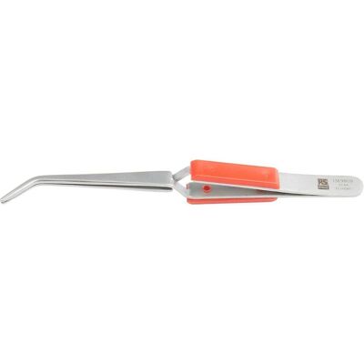 Pinzette in Acciaio Inox RS PRO - Punte Inclinate, Zigrinate - 165mm Pinzette in Acciaio Inox RS PRO - Punte Inclinate, Zigrinate - 165mm