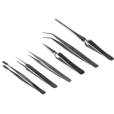 RS PRO, Pinzette, Kit of 6 Economy tweezers RS PRO, Pinzette, Kit of 6 Economy tweezers