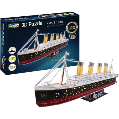 Revell RMS Titanic - Edizione LED Puzzle 3D - 266 Pezzi Revell RMS Titanic - Edizione LED Puzzle 3D - 266 Pezzi