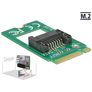 Delock Adattatore M.2 Key B maschio > SATA 7 pin (SATA), Cavo interno (PC) Delock Adattatore M.2 Key B maschio > SATA 7 pin (SATA), Cavo interno (PC)