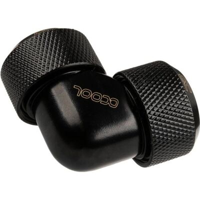 Alphacool Adattatore Icicle 90 gradi 16mm AD a 16mm AD Hardtube, Raccordo per raffreddamento, Nero Alphacool Adattatore Icicle 90 gradi 16mm AD a 16mm AD Hardtube, Raccordo per raffreddamento, Nero