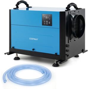 Costway Deumidificatore per spazi ristetti commerciale con 3 modalità e timer 24h, Deumidificatore per cantine Blu Costway Deumidificatore per spazi ristetti commerciale con 3 modalità e timer 24h, Deumidificatore per cantine Blu