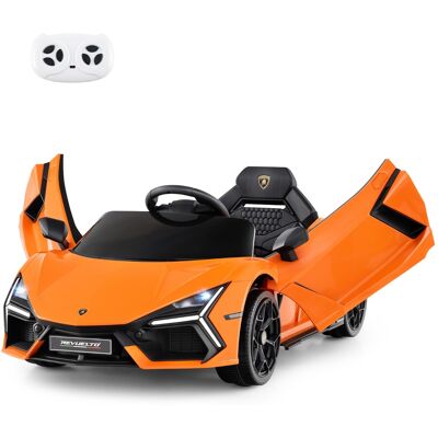 Costway Auto elettrica con telecomando per bambini, Veicolo cavalcabile con porte idrauliche ruote con ammortizzatori Arancio Costway Auto elettrica con telecomando per bambini, Veicolo cavalcabile con porte idrauliche ruote con ammortizzatori Arancio