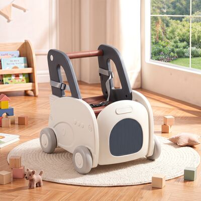 Costway Girello primi passi per bambini con 4 ruote e seduta pieghevole contenitore portagiochi, Carrellino per cavalcare e camminare per bambini 1-3 anni Costway Girello primi passi per bambini con 4 ruote e seduta pieghevole contenitore portagiochi, Carrellino per cavalcare e camminare per bambini 1-3 anni