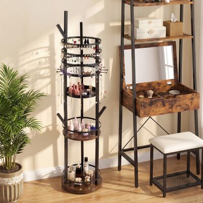 Costway Organizer girevole gioielli espositore pavimento ganci vassoio, Organizer collane orecchini anelli bracciali albero portagioie soggiorno camera letto Costway Organizer girevole gioielli espositore pavimento ganci vassoio, Organizer collane orecchini anelli bracciali albero portagioie soggiorno camera letto