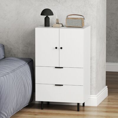 Costway Credenza buffet con cassetti e mobile contenitore, Stazione bar da pavimento con gambe in metallo Bianco Costway Credenza buffet con cassetti e mobile contenitore, Stazione bar da pavimento con gambe in metallo Bianco