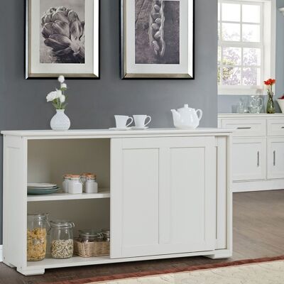 Costway Armadietto da cucina a due porte scorrevoli Mobiletto in legno per bagno 106,7x33x60cm Beige Costway Armadietto da cucina a due porte scorrevoli Mobiletto in legno per bagno 106,7x33x60cm Beige