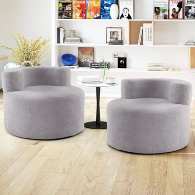 Costway Poltrona pouf a sacco sedia singola da pavimento a forma di luna, Poltrona divano rotondo senza struttura per lettura Grigio Costway Poltrona pouf a sacco sedia singola da pavimento a forma di luna, Poltrona divano rotondo senza struttura per lettura Grigio