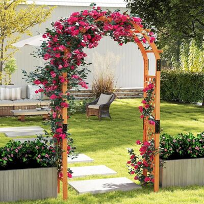 Costway Arco da Giardino - Elegante Struttura in Legno per Piante Costway Arco da Giardino - Elegante Struttura in Legno per Piante