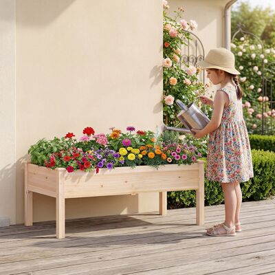 Costway Letto da giardino rialzato con gambe per verdure fiori erbe, Kit da giardinaggio da esterno e interno per balcone Naturale Costway Letto da giardino rialzato con gambe per verdure fiori erbe, Kit da giardinaggio da esterno e interno per balcone Naturale
