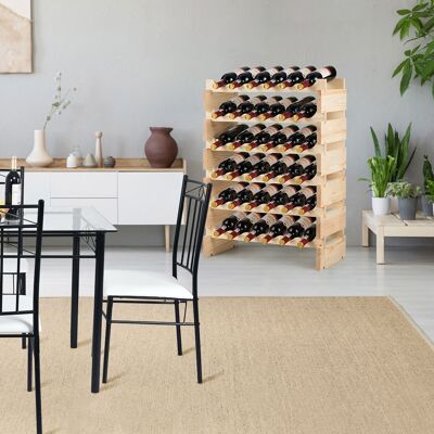 COSTWAY - WineRack36BottlesPine - 36 Bottiglie COSTWAY - WineRack36BottlesPine - 36 Bottiglie