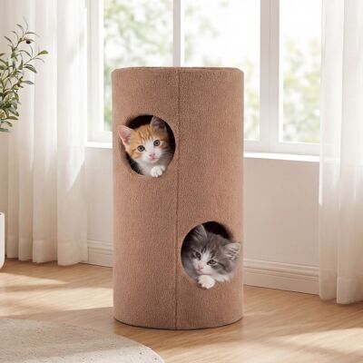 Costway Casa per gatti a 2 piani per gatti da interno, Condominio per gattini a 2 livelli con tappetino in sisal per graffiare Costway Casa per gatti a 2 piani per gatti da interno, Condominio per gattini a 2 livelli con tappetino in sisal per graffiare
