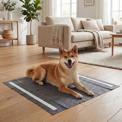 Costway Tappetini igienici per cani al 6 strati impermeabili rapido asciugatura, Carbone attivo usa e getta per interni ed esterni 60x60cm Nero Costway Tappetini igienici per cani al 6 strati impermeabili rapido asciugatura, Carbone attivo usa e getta per interni ed esterni 60x60cm Nero