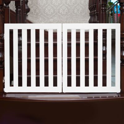 COSTWAY - 60x50cm - Bianco - Legno - Pet Gate COSTWAY - 60x50cm - Bianco - Legno - Pet Gate