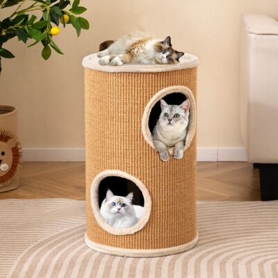 Costway Condo per gatti rifugio moderno per animali domestici da interno, Condo multi-livello con tappetino per graffi in sisal Costway Condo per gatti rifugio moderno per animali domestici da interno, Condo multi-livello con tappetino per graffi in sisal
