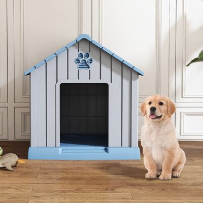 Costway Cuccia in plastica per cani piccoli e medi impermeabile isolata per interni ed esterni, Cuccia con prese d’aria e pavimento rialzato Costway Cuccia in plastica per cani piccoli e medi impermeabile isolata per interni ed esterni, Cuccia con prese d’aria e pavimento rialzato