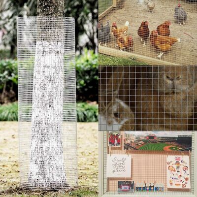 Costway Rete da pollaio galvanizzata con spessore 0,6mm, Rete per pollaio e piante 0,9x15m con fori di 7mm Costway Rete da pollaio galvanizzata con spessore 0,6mm, Rete per pollaio e piante 0,9x15m con fori di 7mm