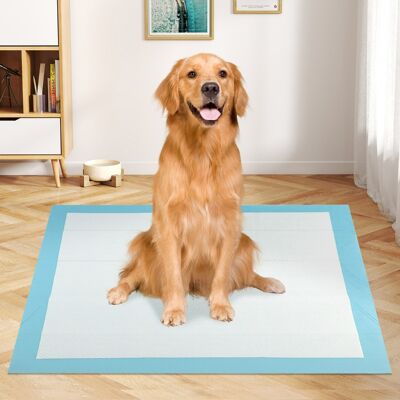 Costway Tappetini per animali domestici a 6 strati a prova di perdite, Asciugatura rapida tappetini da interno ed esterno 90 x 90 cm Blu Costway Tappetini per animali domestici a 6 strati a prova di perdite, Asciugatura rapida tappetini da interno ed esterno 90 x 90 cm Blu