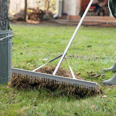 Costway Rastrello per paesaggio in alluminio resistente con testa del rastrello larga 91cm 36 denti, Rastrello da giardino Costway Rastrello per paesaggio in alluminio resistente con testa del rastrello larga 91cm 36 denti, Rastrello da giardino