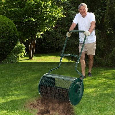 Costway Spargisfagno con aggiornamento delle serrature laterali e manico, Spargitore di muschio di torba da 68cm Verde Costway Spargisfagno con aggiornamento delle serrature laterali e manico, Spargitore di muschio di torba da 68cm Verde